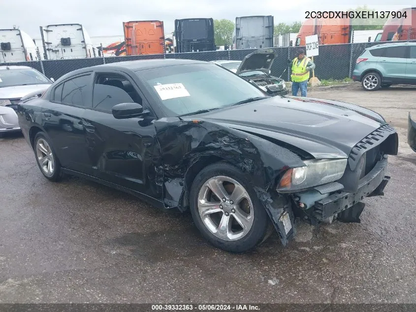 2C3CDXHGXEH137904 2014 Dodge Charger Sxt Plus