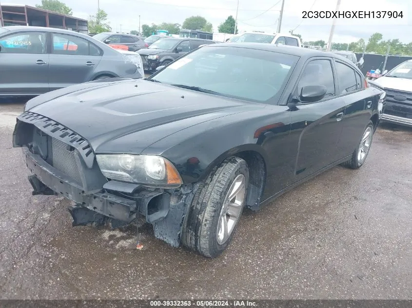 2C3CDXHGXEH137904 2014 Dodge Charger Sxt Plus