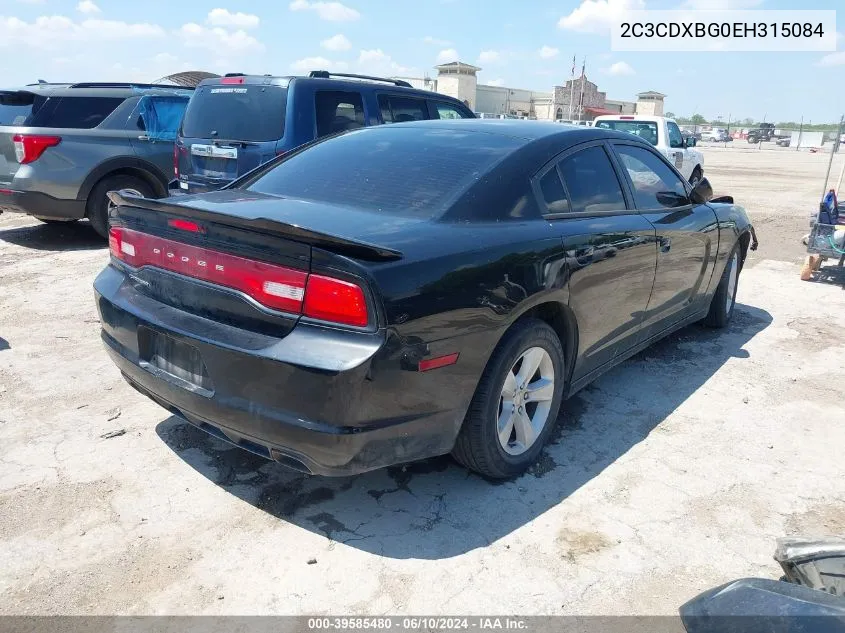 2014 Dodge Charger Se VIN: 2C3CDXBG0EH315084 Lot: 39585480