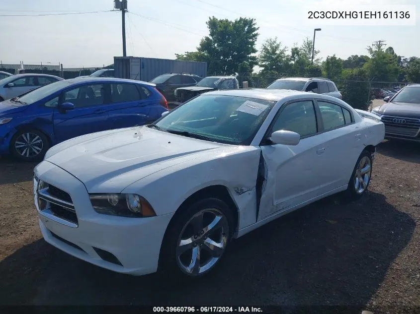 2014 Dodge Charger Sxt VIN: 2C3CDXHG1EH161136 Lot: 39660796