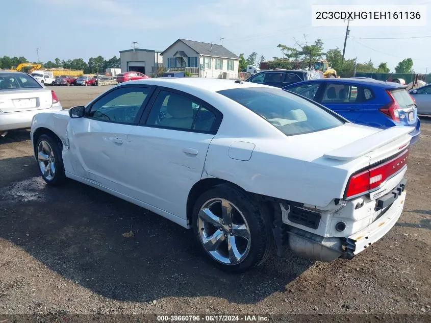 2014 Dodge Charger Sxt VIN: 2C3CDXHG1EH161136 Lot: 39660796