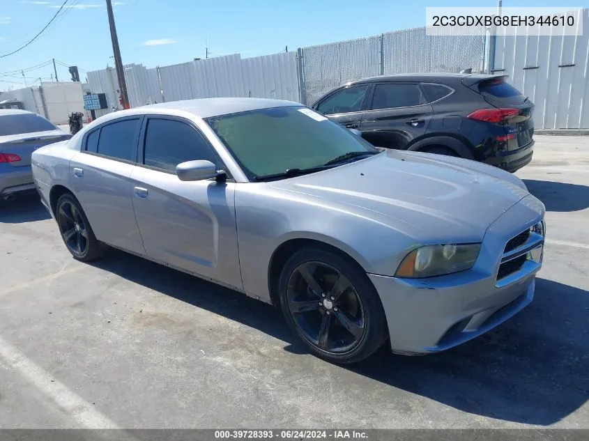 2014 Dodge Charger Se VIN: 2C3CDXBG8EH344610 Lot: 39728393