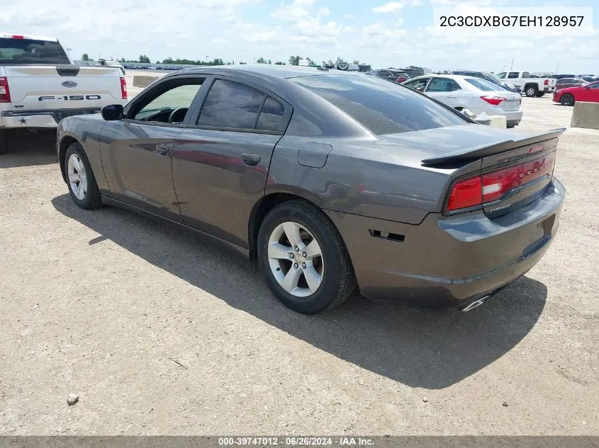 2014 Dodge Charger Se VIN: 2C3CDXBG7EH128957 Lot: 39747012