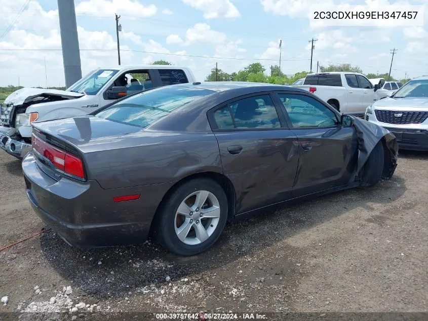 2014 Dodge Charger Sxt VIN: 2C3CDXHG9EH347457 Lot: 39757642