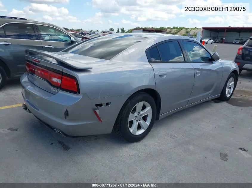 2014 Dodge Charger Se VIN: 2C3CDXBG0EH129075 Lot: 39771267