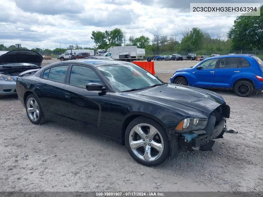 2014 Dodge Charger Sxt VIN: 2C3CDXHG3EH363394 Lot: 39891907