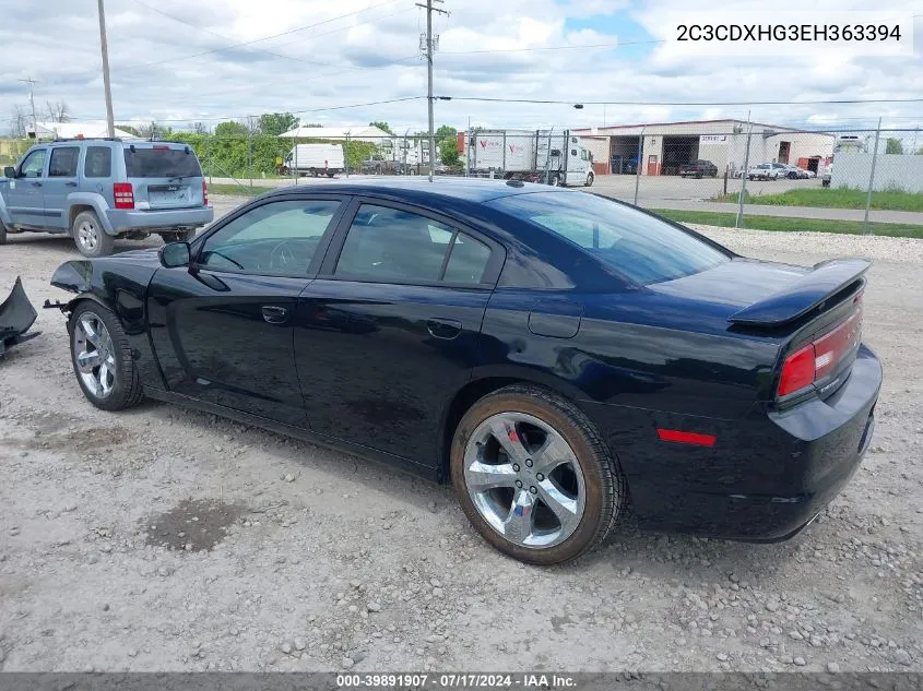 2014 Dodge Charger Sxt VIN: 2C3CDXHG3EH363394 Lot: 39891907