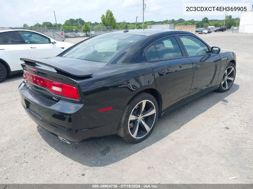 2014 Dodge Charger R/T Plus VIN: 2C3CDXCT4EH369905 Lot: 39904736