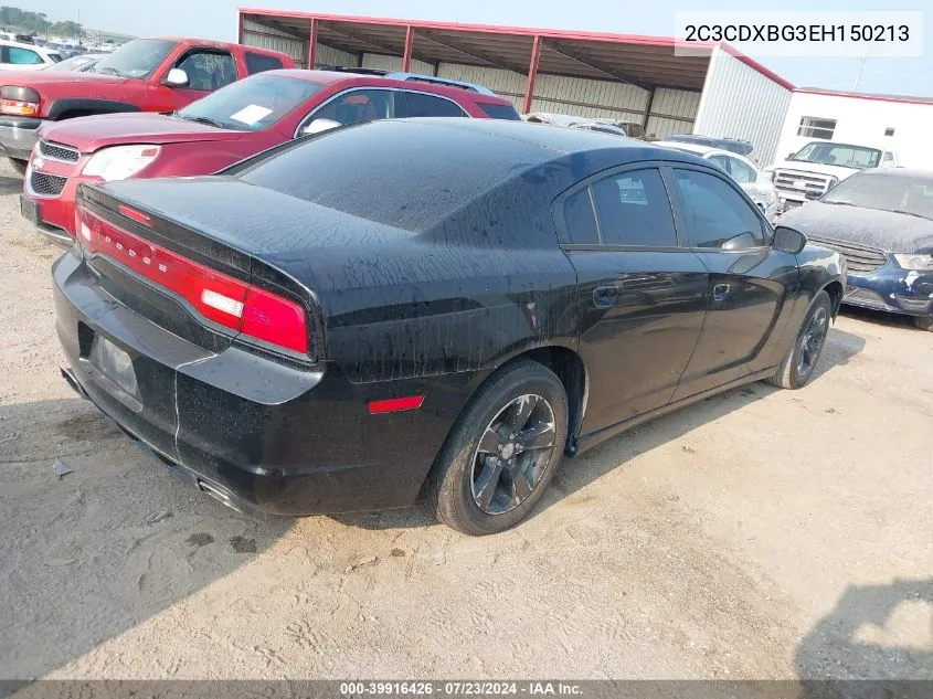 2014 Dodge Charger Se VIN: 2C3CDXBG3EH150213 Lot: 39916426