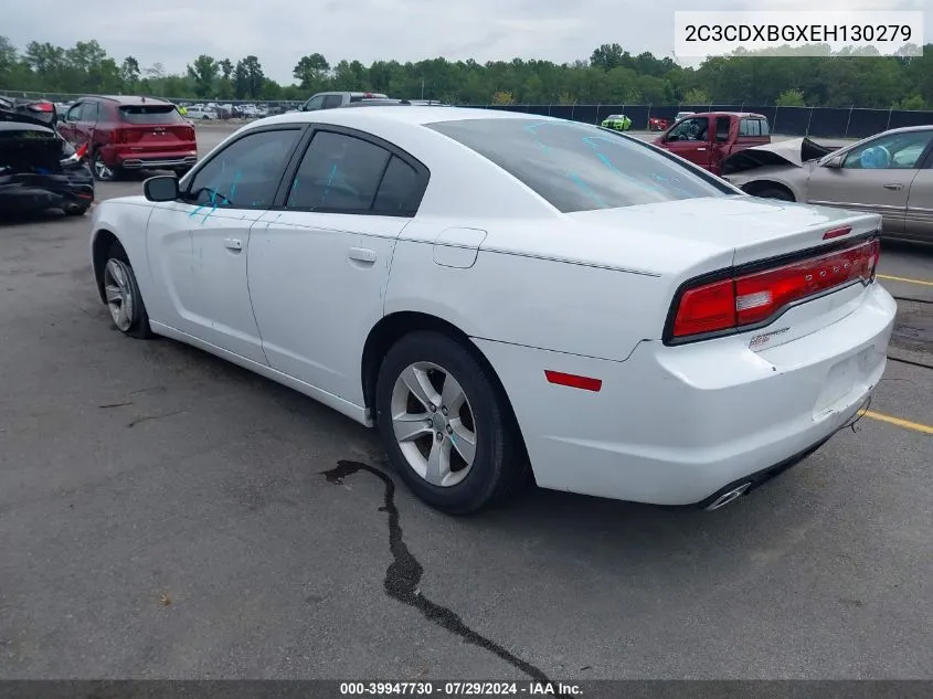 2014 Dodge Charger Se VIN: 2C3CDXBGXEH130279 Lot: 39947730