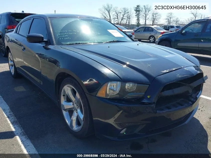 2014 Dodge Charger Sxt VIN: 2C3CDXHG6EH300645 Lot: 39985394