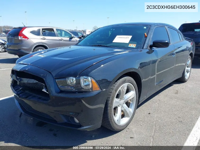 2C3CDXHG6EH300645 2014 Dodge Charger Sxt