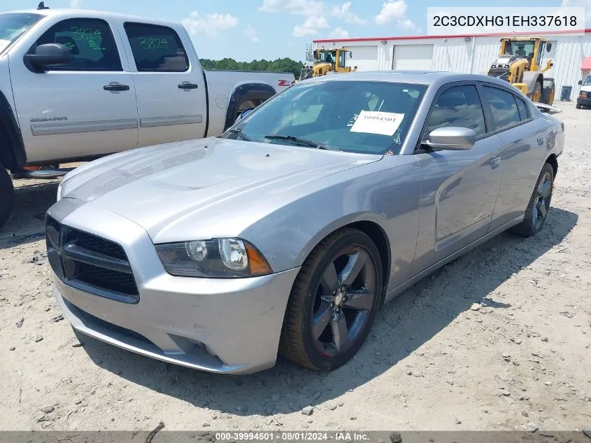 2014 Dodge Charger Sxt VIN: 2C3CDXHG1EH337618 Lot: 39994501