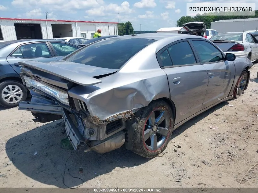 2014 Dodge Charger Sxt VIN: 2C3CDXHG1EH337618 Lot: 39994501