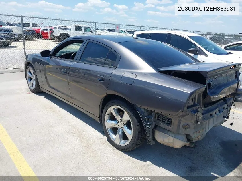 2014 Dodge Charger R/T VIN: 2C3CDXCT2EH353931 Lot: 40025794