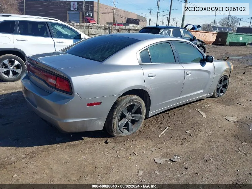 2014 Dodge Charger Se VIN: 2C3CDXBG9EH326102 Lot: 40026640