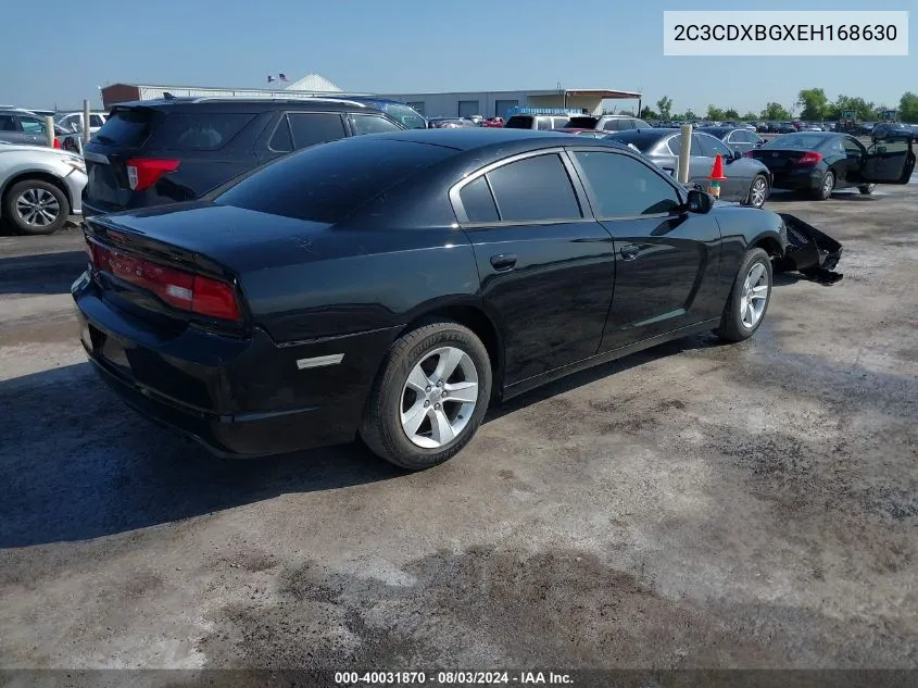 2014 Dodge Charger Se VIN: 2C3CDXBGXEH168630 Lot: 40031870