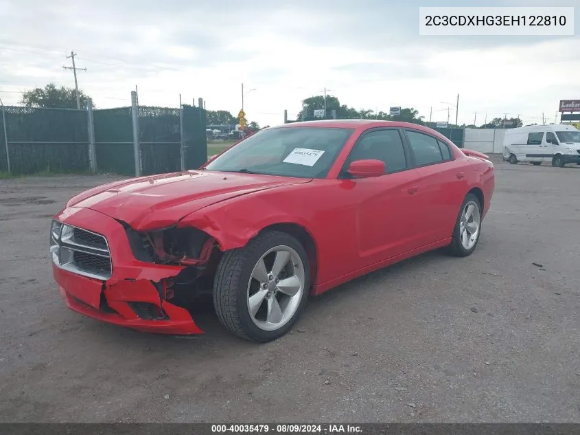 2014 Dodge Charger Sxt Plus VIN: 2C3CDXHG3EH122810 Lot: 40035479