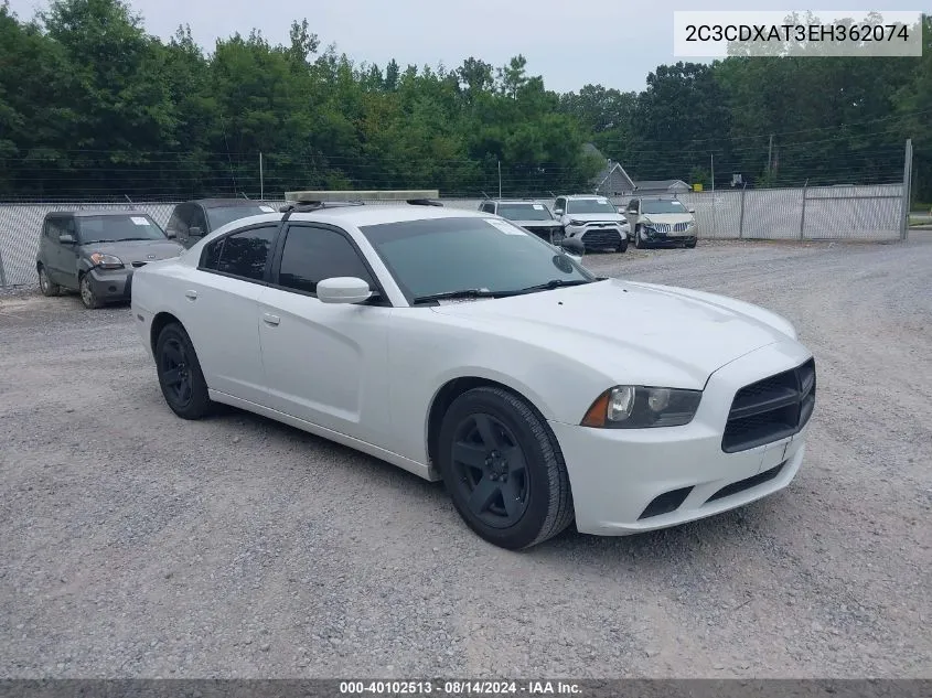 2014 Dodge Charger Police VIN: 2C3CDXAT3EH362074 Lot: 40102513