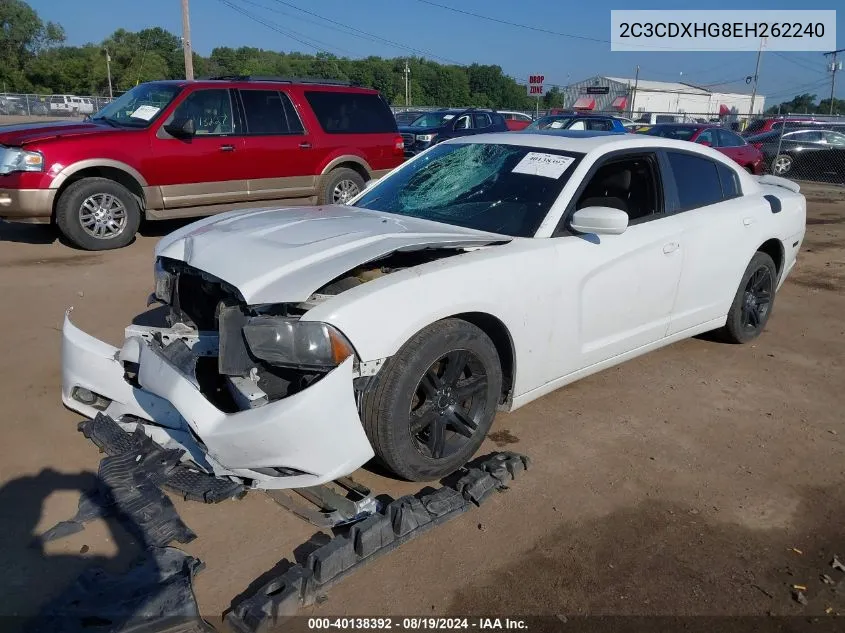 2014 Dodge Charger Sxt VIN: 2C3CDXHG8EH262240 Lot: 40138392