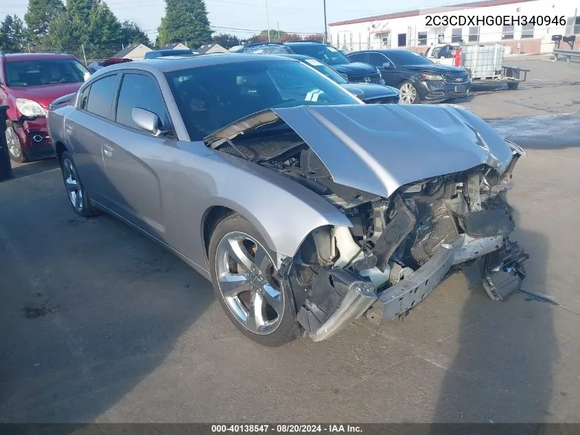 2014 Dodge Charger Sxt VIN: 2C3CDXHG0EH340946 Lot: 40138547