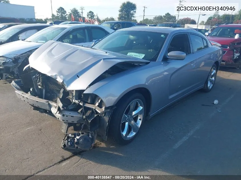 2C3CDXHG0EH340946 2014 Dodge Charger Sxt