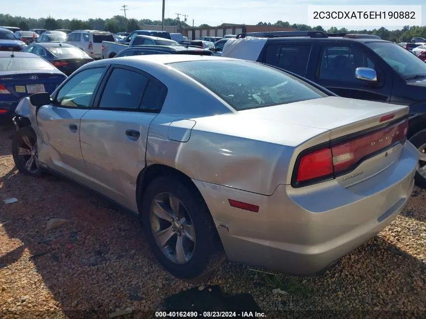 2014 Dodge Charger Police VIN: 2C3CDXAT6EH190882 Lot: 40162490