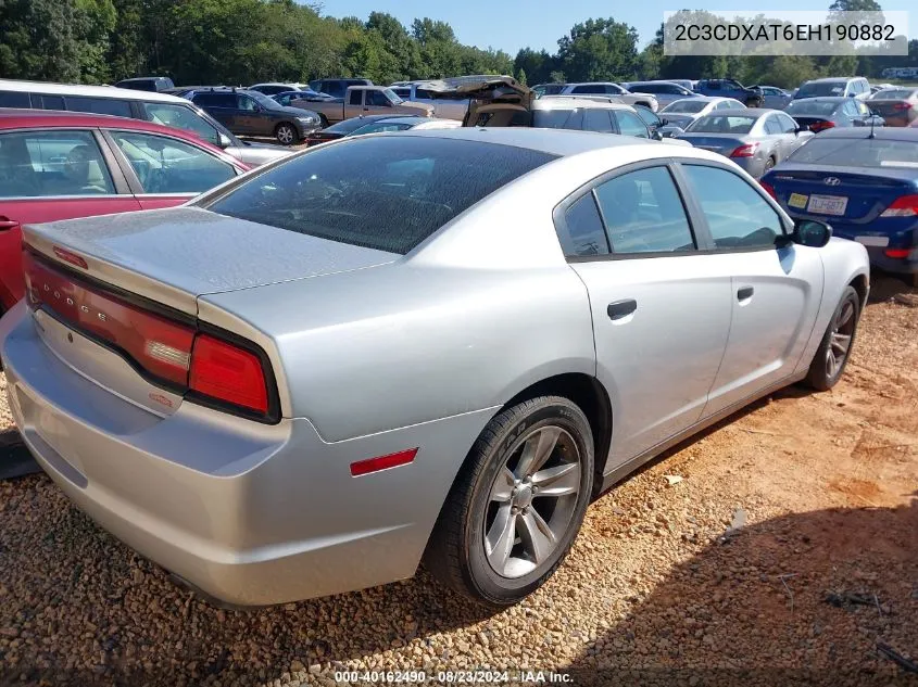 2014 Dodge Charger Police VIN: 2C3CDXAT6EH190882 Lot: 40162490