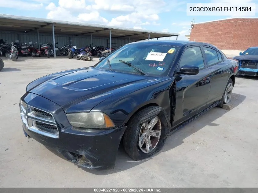 2014 Dodge Charger Se VIN: 2C3CDXBG1EH114584 Lot: 40221920