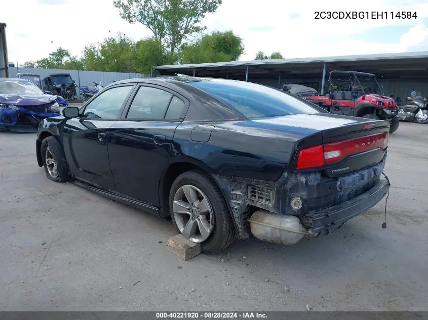 2014 Dodge Charger Se VIN: 2C3CDXBG1EH114584 Lot: 40221920