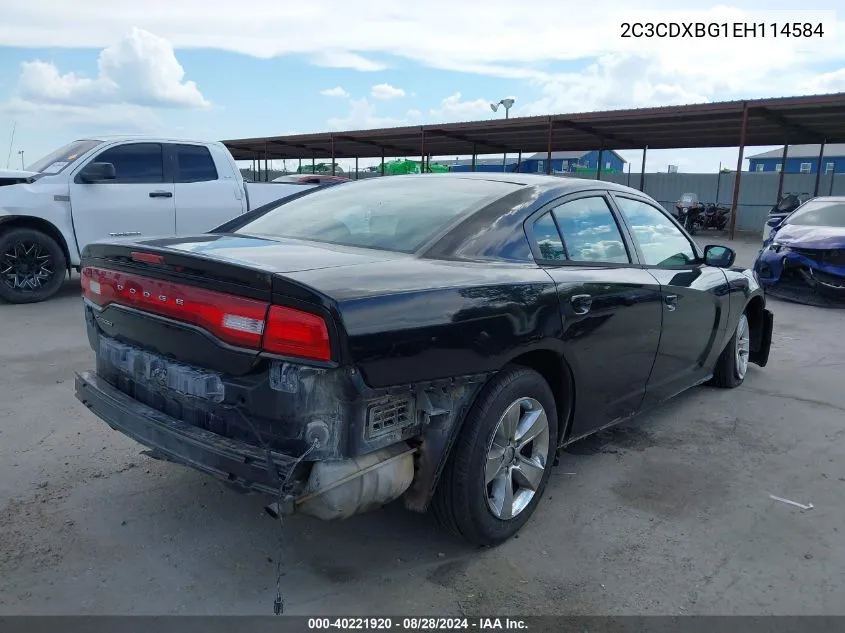 2014 Dodge Charger Se VIN: 2C3CDXBG1EH114584 Lot: 40221920