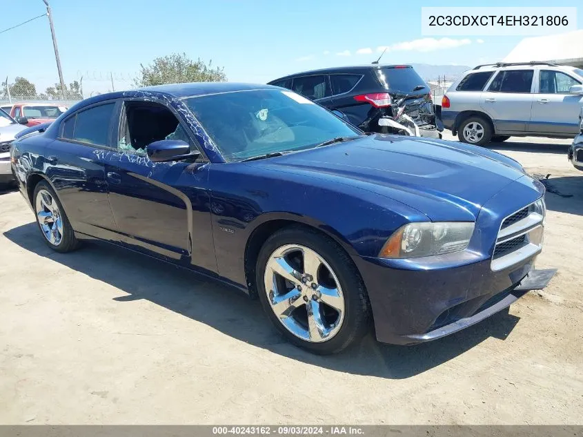 2014 Dodge Charger R/T VIN: 2C3CDXCT4EH321806 Lot: 40243162