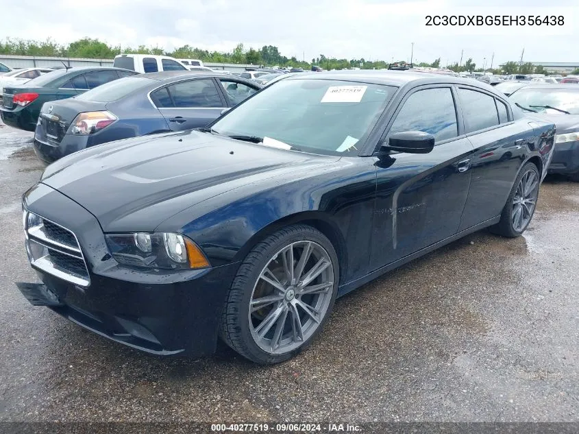 2014 Dodge Charger Se VIN: 2C3CDXBG5EH356438 Lot: 40277519