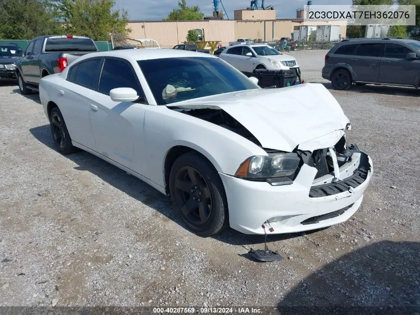 2014 Dodge Charger Police VIN: 2C3CDXAT7EH362076 Lot: 40287569