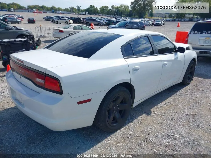 2014 Dodge Charger Police VIN: 2C3CDXAT7EH362076 Lot: 40287569