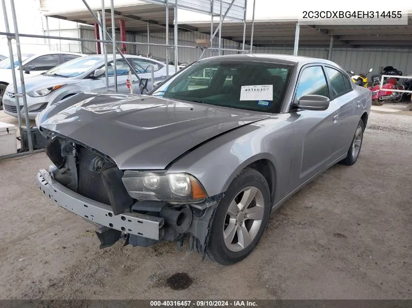 2014 Dodge Charger Se VIN: 2C3CDXBG4EH314455 Lot: 40316457