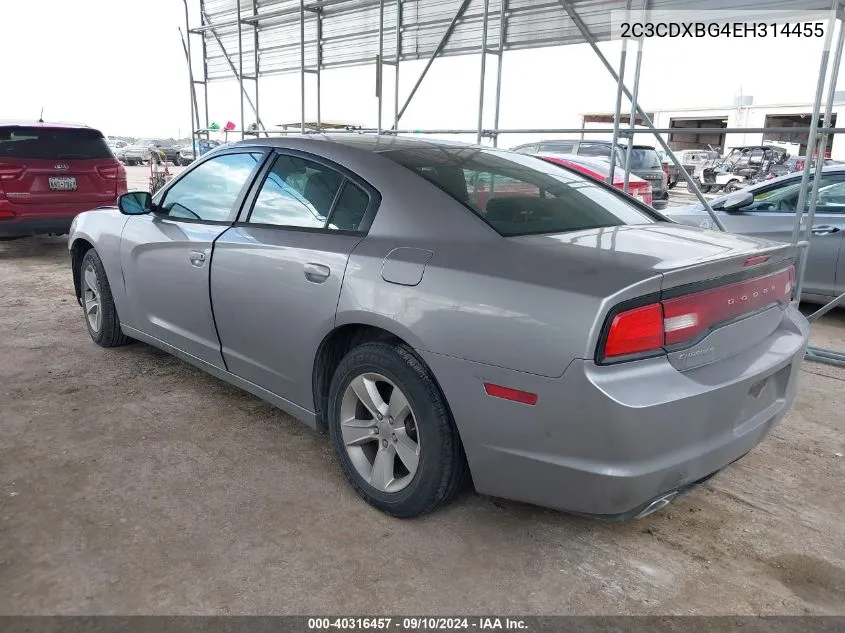 2014 Dodge Charger Se VIN: 2C3CDXBG4EH314455 Lot: 40316457