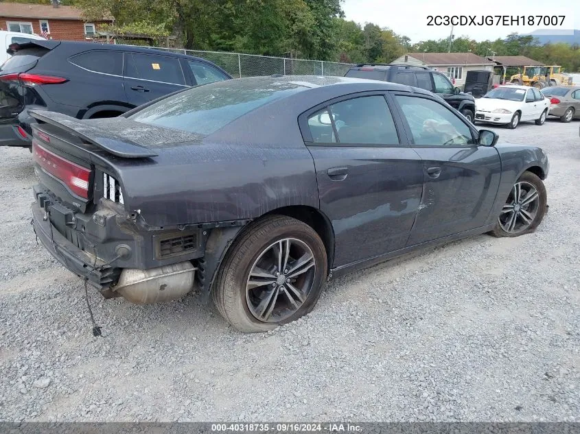 2014 Dodge Charger Sxt VIN: 2C3CDXJG7EH187007 Lot: 40318735