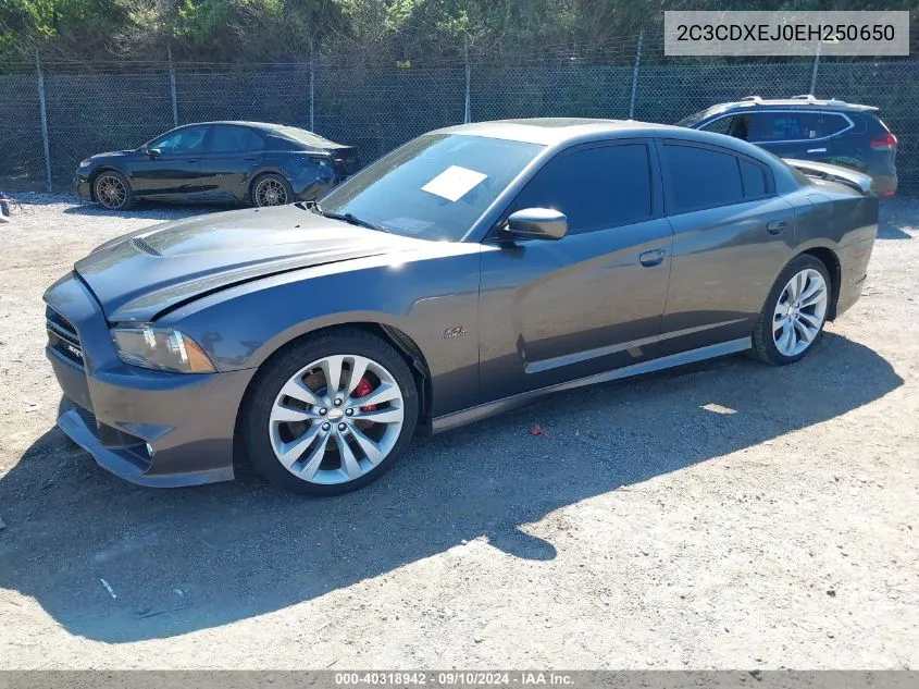 2014 Dodge Charger Srt8 VIN: 2C3CDXEJ0EH250650 Lot: 40318942