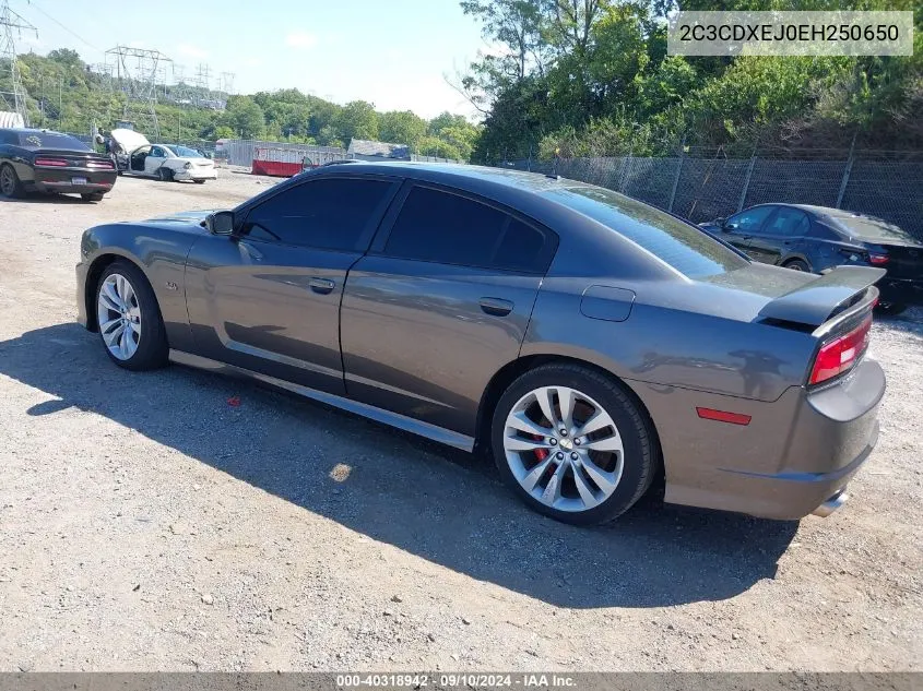 2014 Dodge Charger Srt8 VIN: 2C3CDXEJ0EH250650 Lot: 40318942