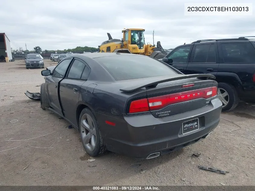 2014 Dodge Charger R/T VIN: 2C3CDXCT8EH103013 Lot: 40321083