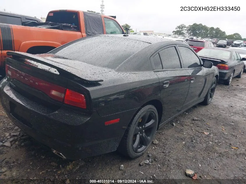 2014 Dodge Charger Sxt VIN: 2C3CDXHG2EH333450 Lot: 40331014