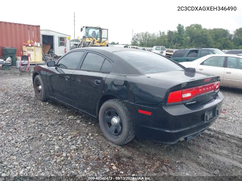 2014 Dodge Charger Police VIN: 2C3CDXAGXEH346490 Lot: 40342473