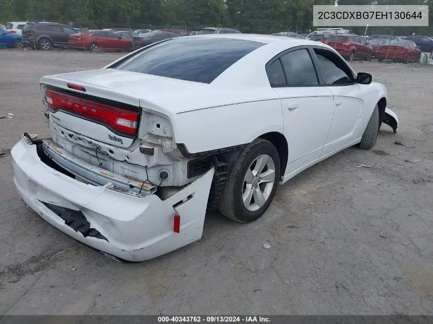 2C3CDXBG7EH130644 2014 Dodge Charger Se