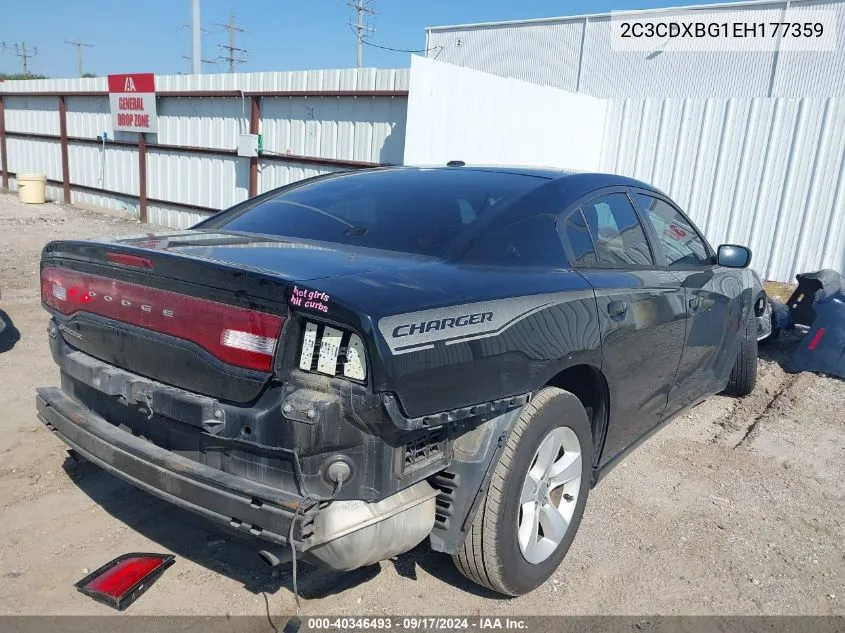 2014 Dodge Charger Se VIN: 2C3CDXBG1EH177359 Lot: 40346493