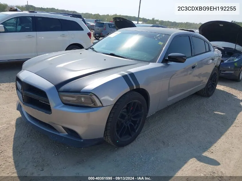 2014 Dodge Charger Se VIN: 2C3CDXBG9EH192255 Lot: 40351595