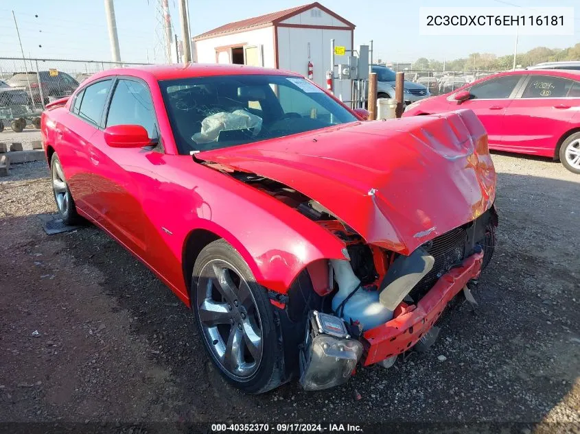 2014 Dodge Charger R/T VIN: 2C3CDXCT6EH116181 Lot: 40352370