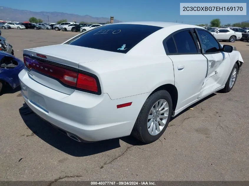 2014 Dodge Charger Se VIN: 2C3CDXBG7EH169170 Lot: 40377767