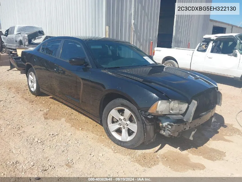 2014 Dodge Charger Se VIN: 2C3CDXBG5EH322130 Lot: 40382645