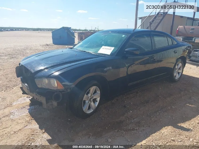 2014 Dodge Charger Se VIN: 2C3CDXBG5EH322130 Lot: 40382645